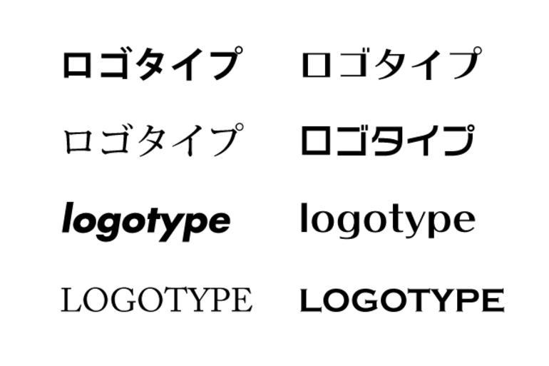 ロゴタイプは書体で印象が変わる！