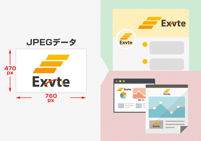 JPEGデータはどなたでも簡単に資料やSNSのアイコンなどにもロゴを使用することができます