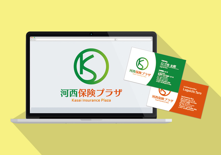 ウェブサイト、SNS、名刺や封筒に、ロゴという共通点を持たせる